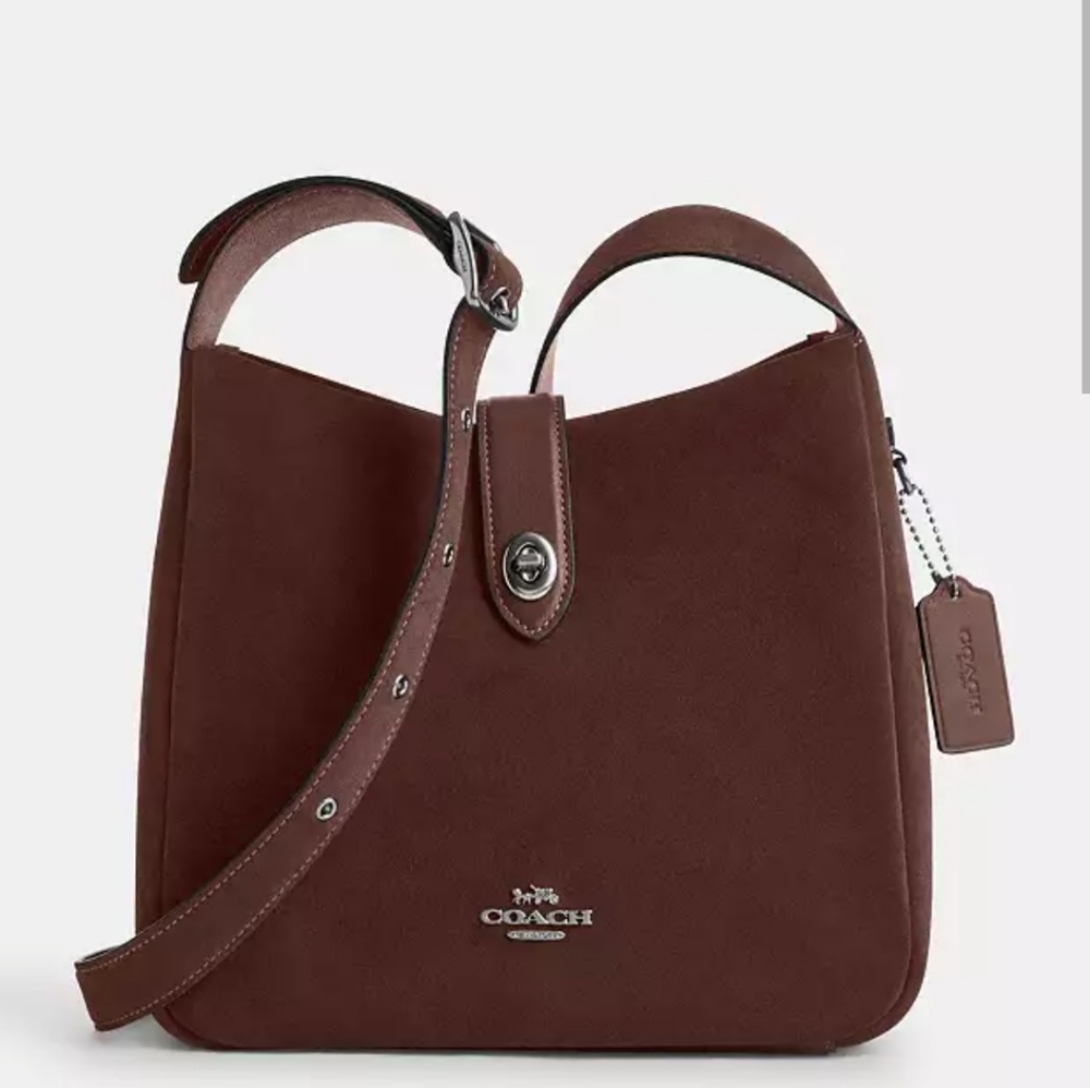 Coach Hadley Convertible Crossbody Bag Espresso/Silver NWT